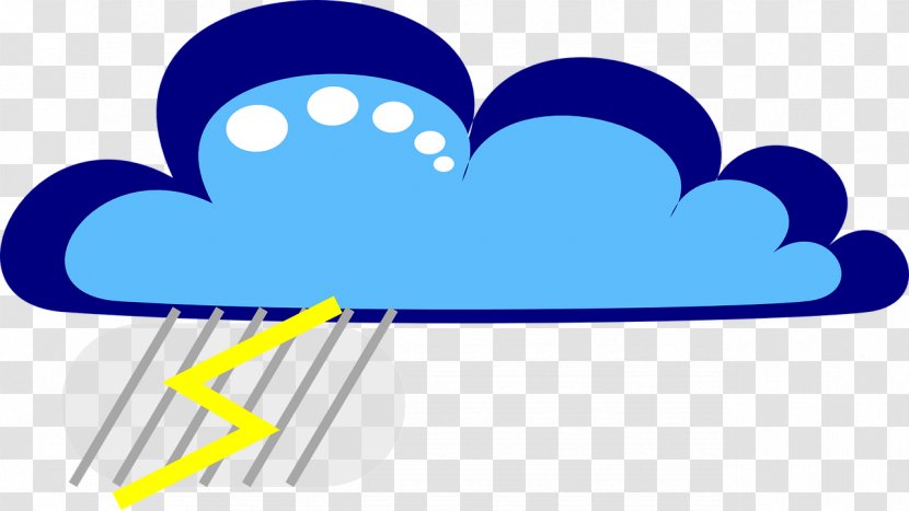 Clip Art Cloud Rain Lightning Image - Cartoon Transparent PNG