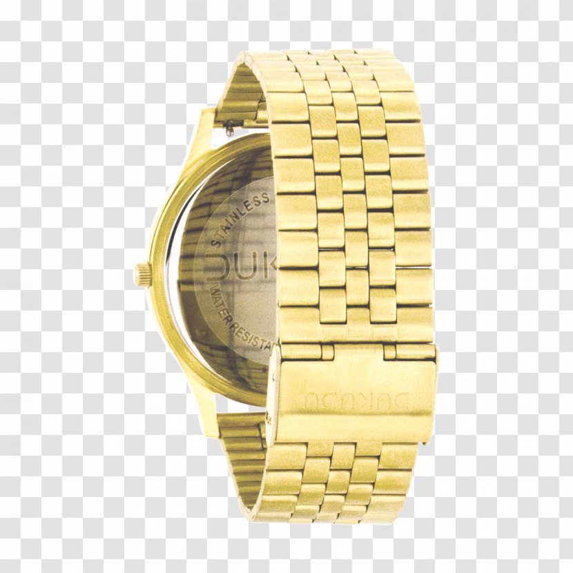 Watch Strap Clock Gold - Metal Transparent PNG