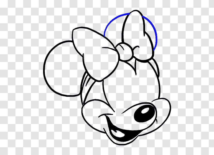 Minnie Mouse Mickey Drawing Cartoon Sketch - Flower - Cream-colored Transparent PNG