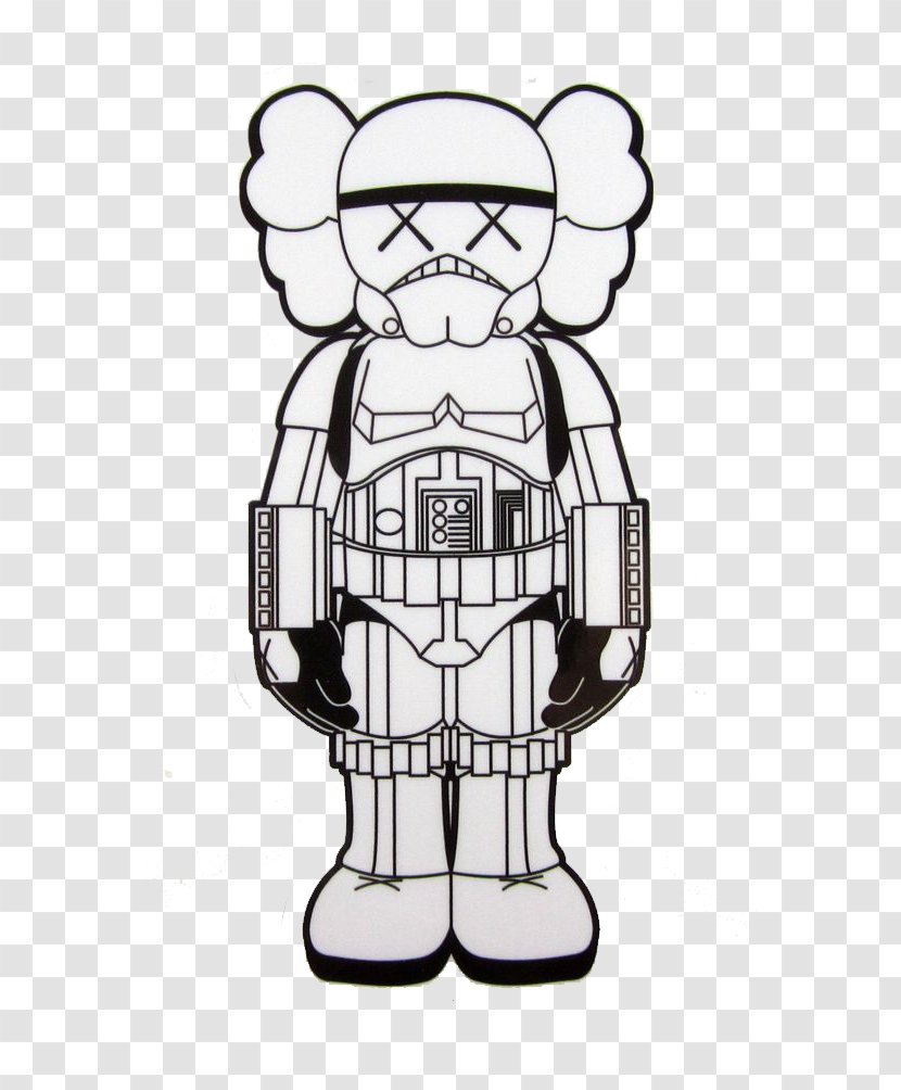 Anakin Skywalker Boba Fett Stormtrooper Sticker Decal - Star Wars Darth Vader - Black And White Robot Transparent PNG