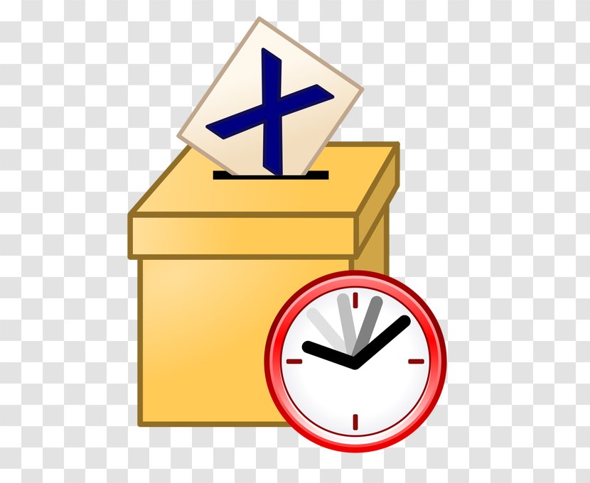 Ballot Box Voting Mock Election - Yellow - Alarm Clocks Transparent PNG