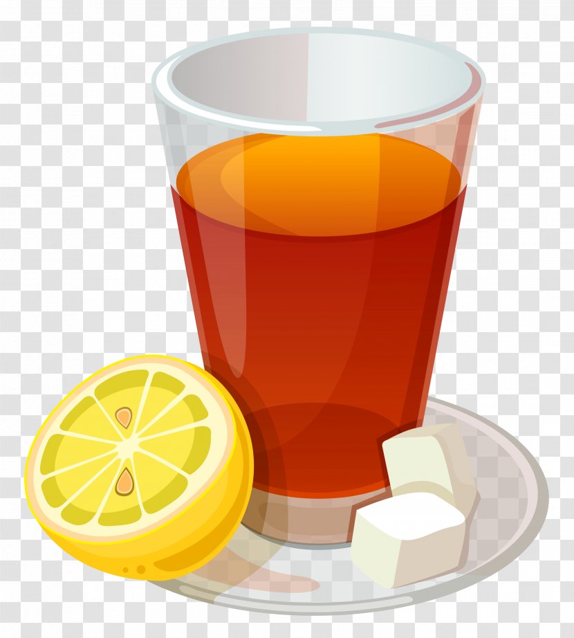 Tea Grog Cocktail Lemon-lime Drink - White - Cup Of And Lemon Vector Clipart Picture Transparent PNG