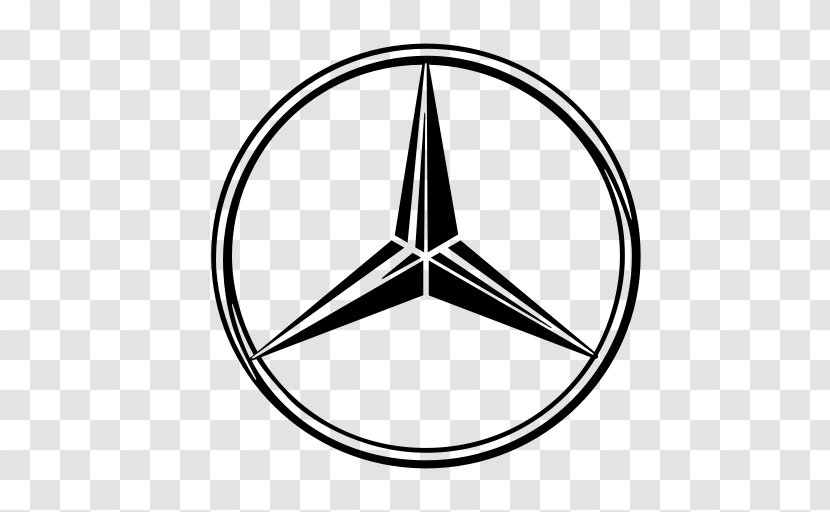 Daimler Logo - Mercedesbenz Cclass - Coloring Book Blackandwhite Transparent PNG