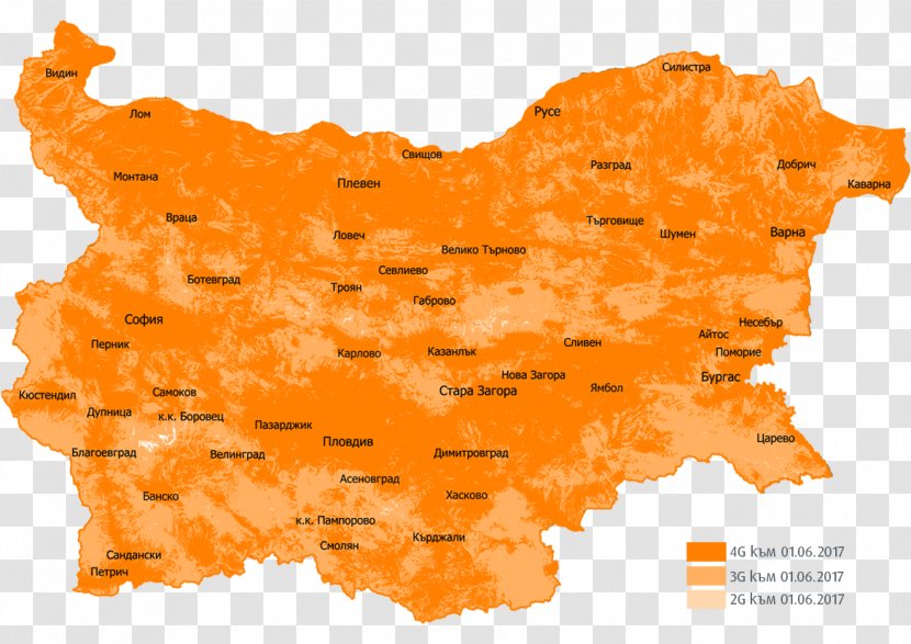 Map Bulgaria - Area Transparent PNG