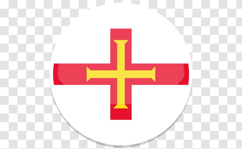Symbol Line Cross Font - Flag - Guernsey Transparent PNG