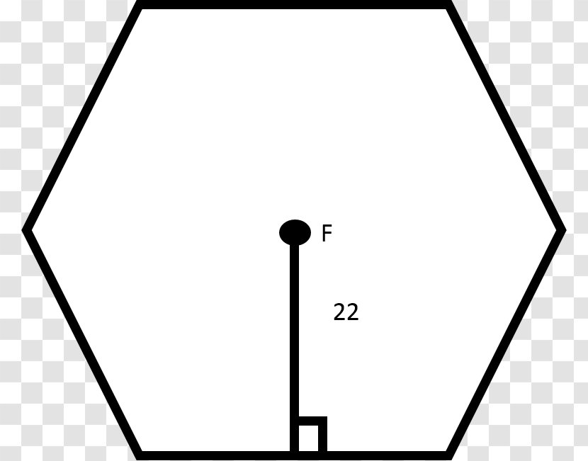 Hexagon Area Geometry Angle Drawing - Triangle - Height Measurement Transparent PNG