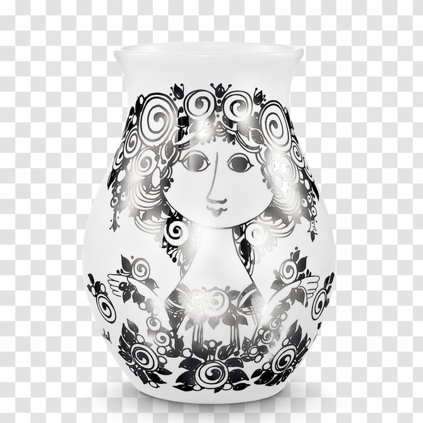 Tulip Vase Silver Porcelain Gold - Designer Transparent PNG