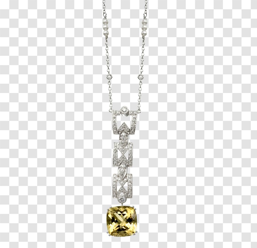 Bronzallure Morganite Pendant Necklace Jewellery Gold - Body - Yellow Pearl Transparent PNG
