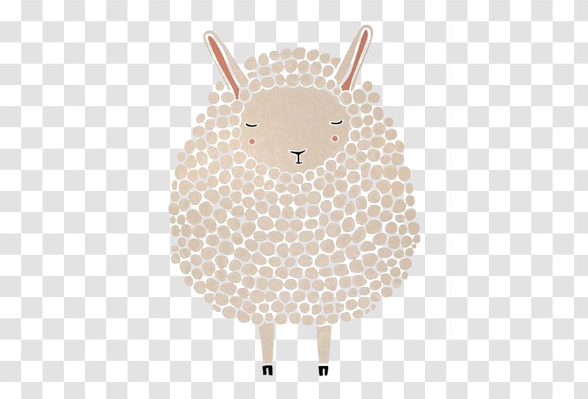 Sheep Paper Printing Poster Illustration - Wall Decal - Cartoon Lamb Transparent PNG