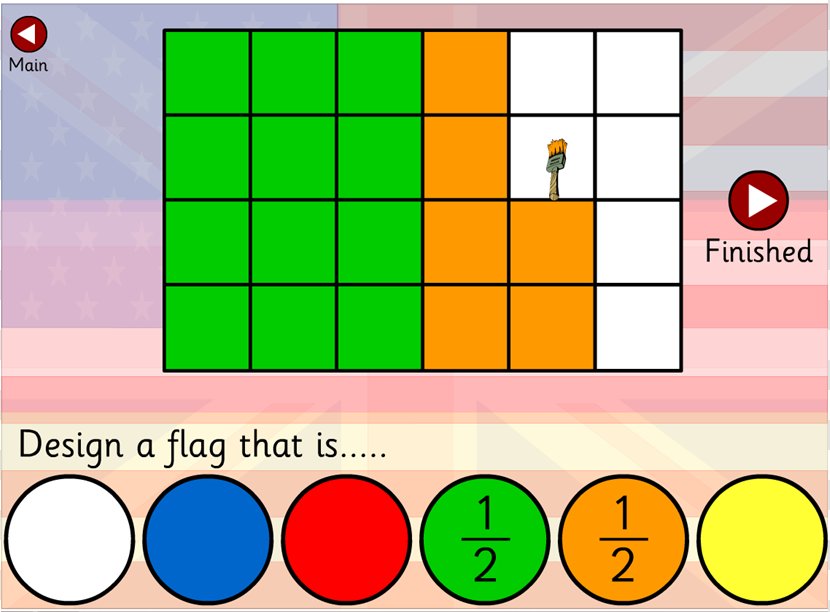 Fraction Fun Mathematical Game One Half Mathematics - Material - Pictures For Maths Transparent PNG