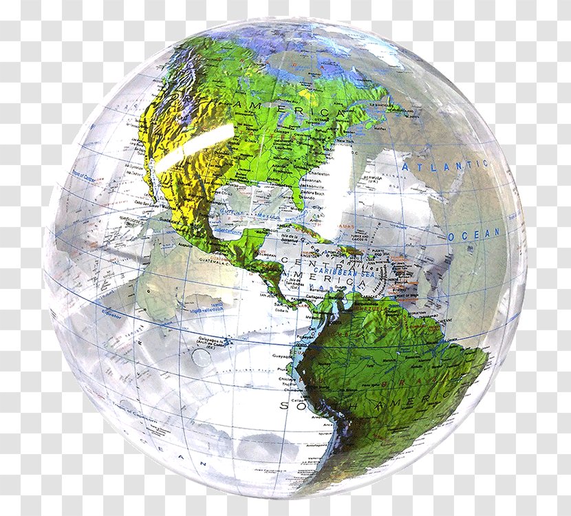 Globe Beach Ball Earth World - Inflatable Transparent PNG