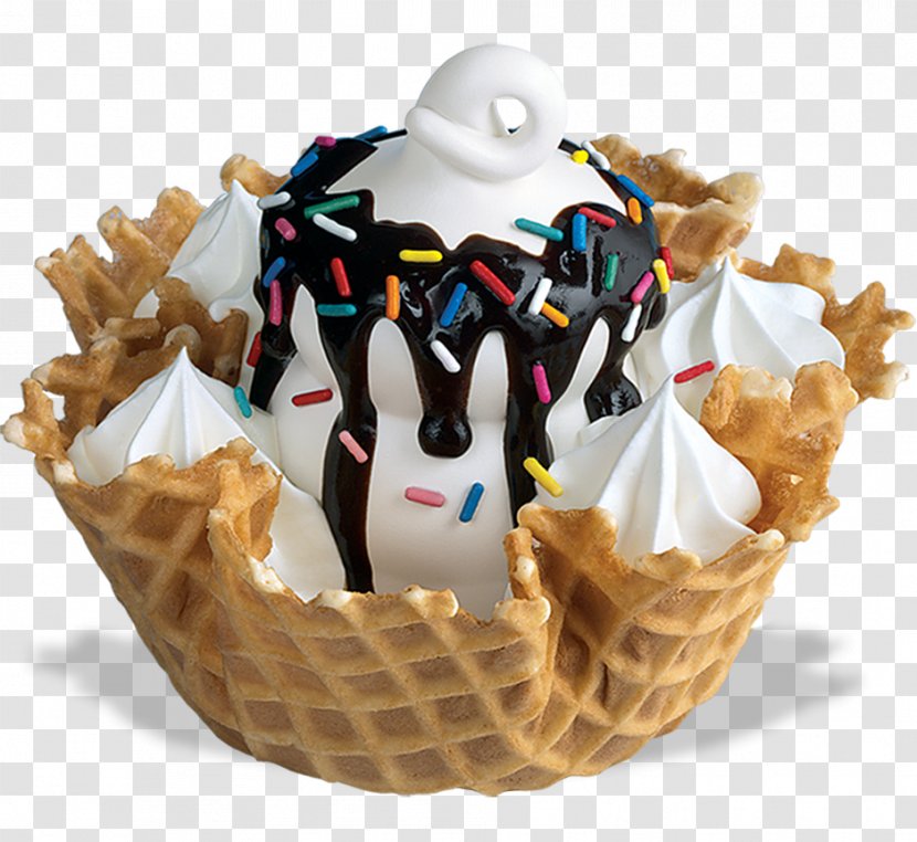 Sundae Ice Cream Waffle Dairy Queen Parfait Transparent PNG