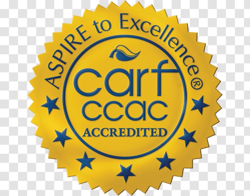 Commission On Accreditation Of Rehabilitation Facilities Logo Certification Addiction - Joint Gold Seal Transparent PNG