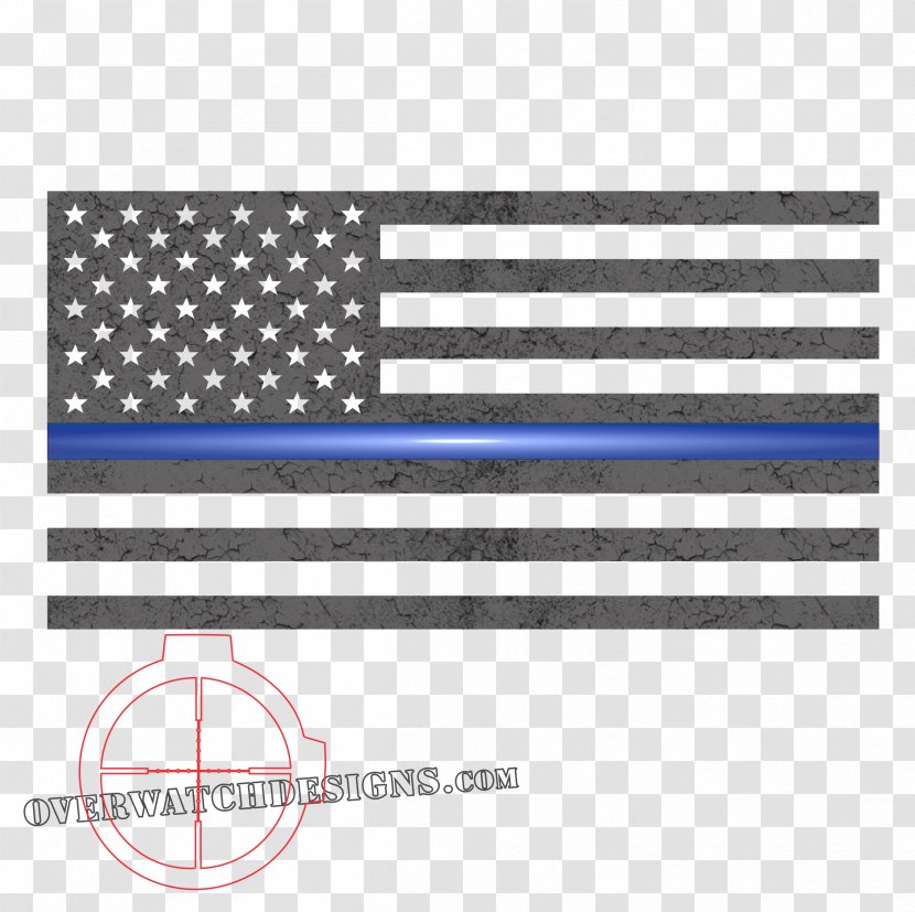 Flag Of The United States Thin Red Line Blue - Brand Transparent PNG