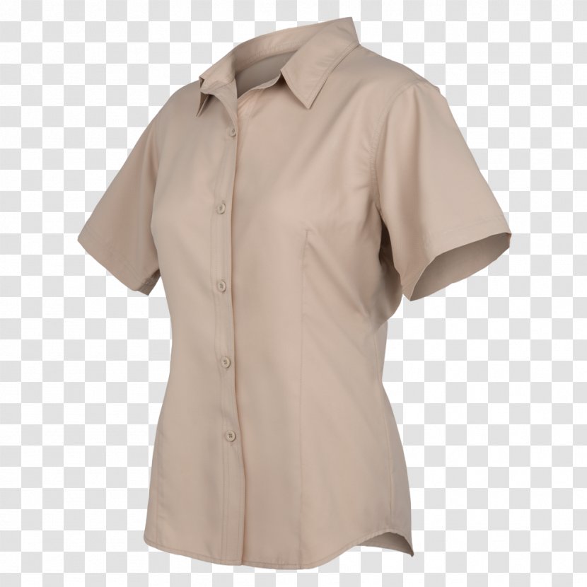 T-shirt Blouse Uniform Sleeve - Khaki Transparent PNG