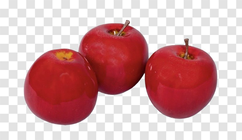 Apple - Fruit - Three Red Apples Transparent PNG