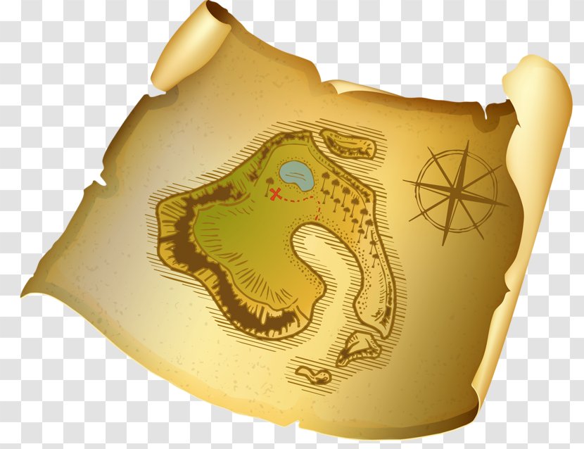 Treasure Island Map Clip Art - Piracy - Sheepskin Transparent PNG