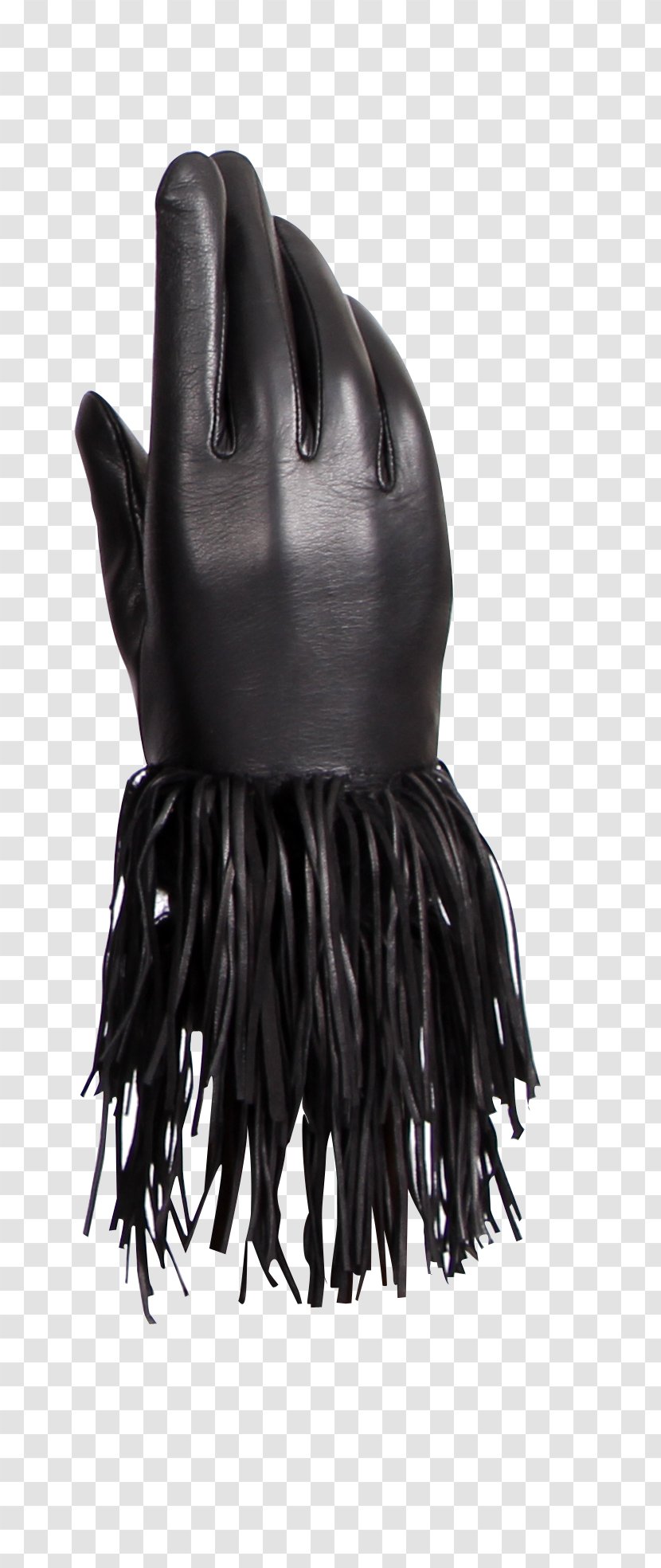 Glove Neck Black M - Leather Transparent PNG
