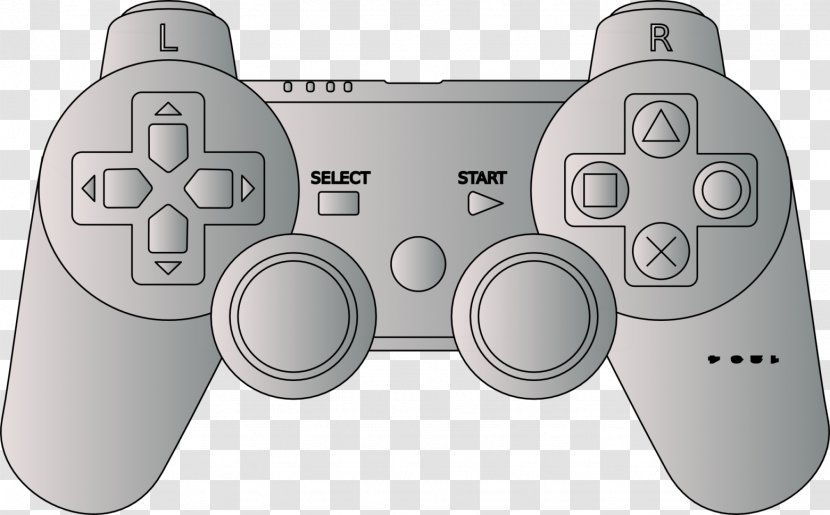 Joystick PlayStation 3 2 Game Controllers Clip Art - Playstation Portable Accessory Transparent PNG