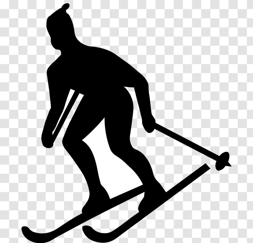 Skiing Silhouette Clip Art - Skier Pictures Transparent PNG