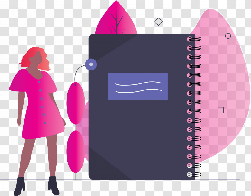 Notebook Girl Transparent PNG