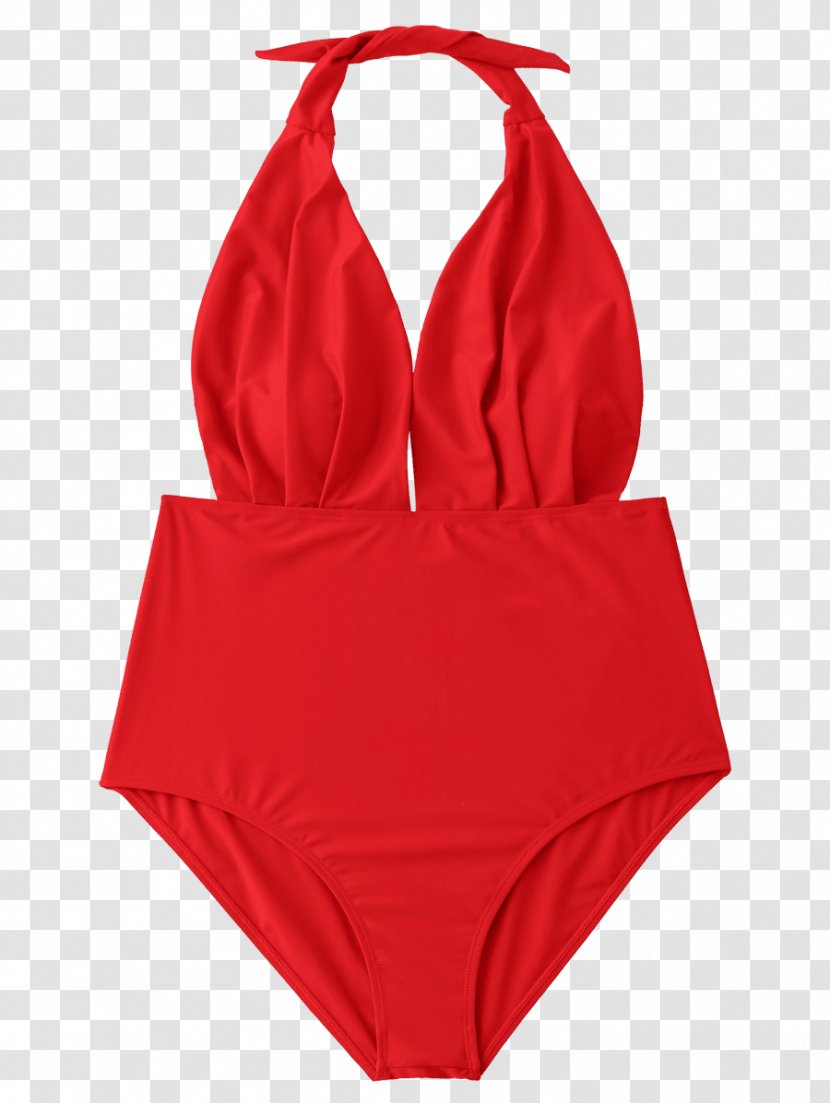 One-piece Swimsuit Clothing Neckline Waist - Cartoon - Plus-size Transparent PNG