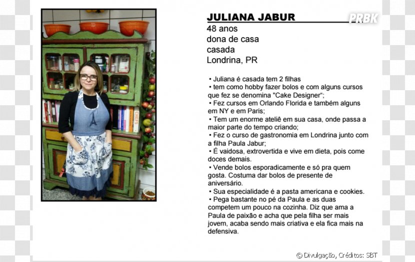 Juliana Mother Advertising Son Brazil - Bake Off Brasil Transparent PNG