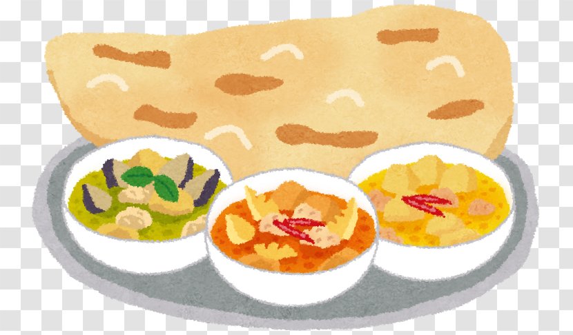 Indian Cuisine Naan Japanese Curry Yellow Red Transparent PNG