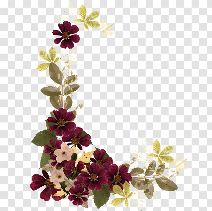 Flower - Branch - Small Fresh Floral Borders Transparent PNG