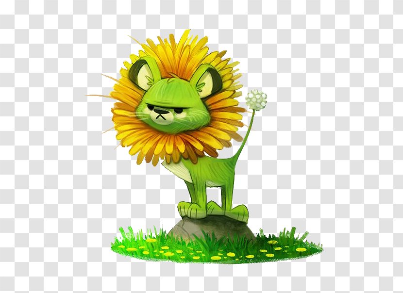 Simba Lion Painting DeviantArt - Sunflower Cartoon Head Transparent PNG