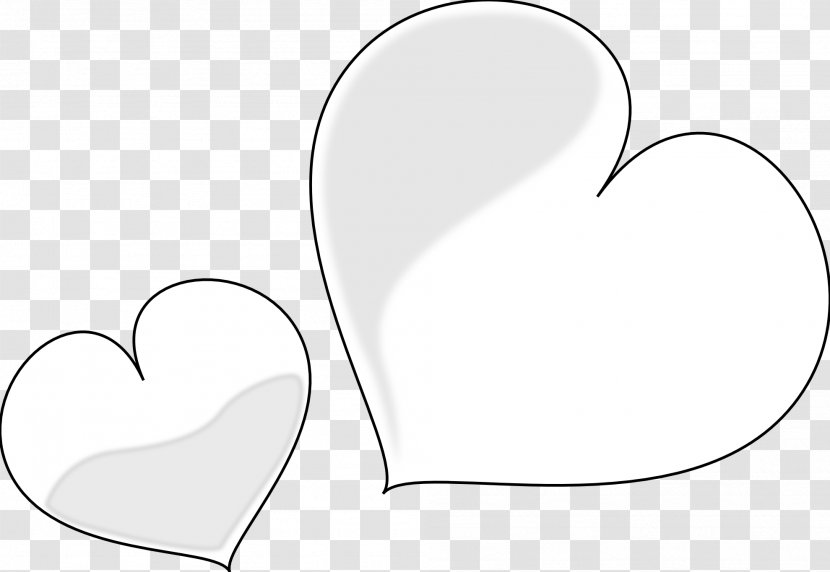 White Heart Clip Art - Flower - Black And Images Transparent PNG