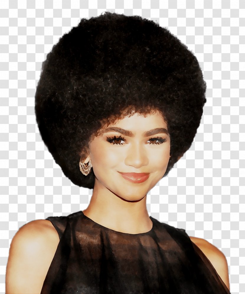 Zendaya Hairstyle Afro-textured Hair Wig - Fur - Afro Transparent PNG
