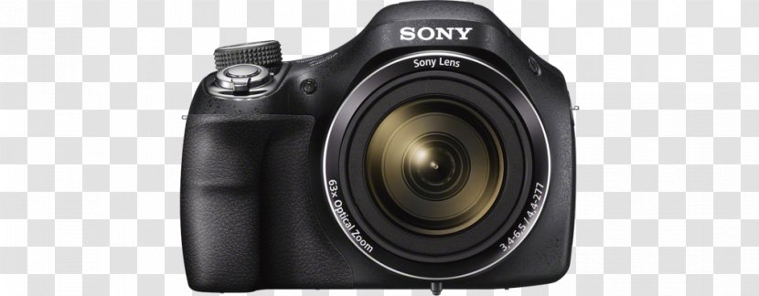 Digital SLR Sony Cyber-Shot DSC-H400 20.1 MP Compact Camera - 720pBlack Lens Point-and-shoot CameraCamera Viewfinder Transparent PNG