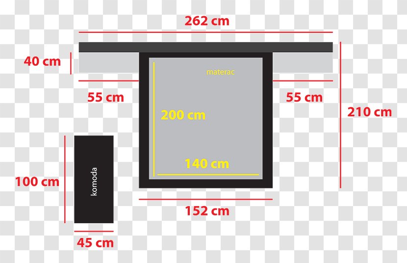 Bedside Tables Furniture Bedroom - Diagram - Size Chart Transparent PNG