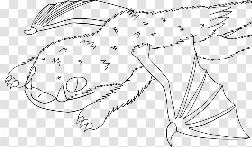 Carnivora Drawing Line Art Cartoon Sketch - Tree - Baby Dragon Lineart Transparent PNG