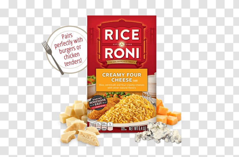 Fettuccine Alfredo Cream Pasta Rice A Roni Rice-A-Roni - Ingredient - Cheesy Broccoli Dinner Transparent PNG