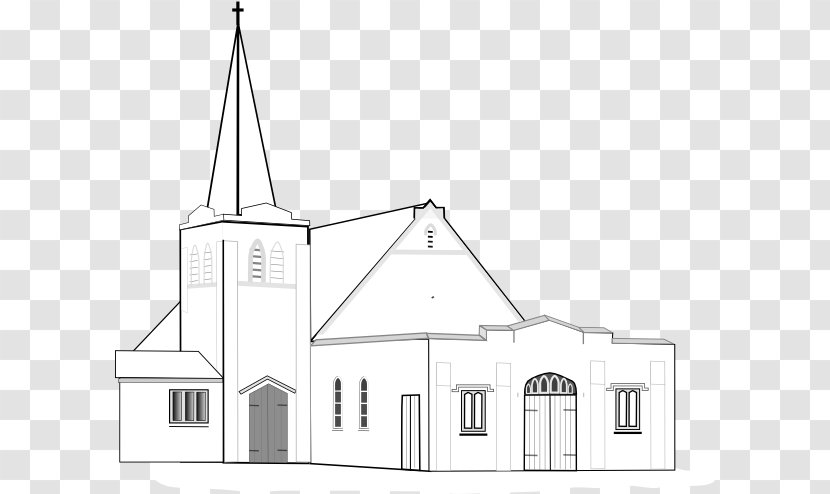 Black And White Line Art Royalty-free Clip - Property - Arima Church Of The Nazarene Transparent PNG