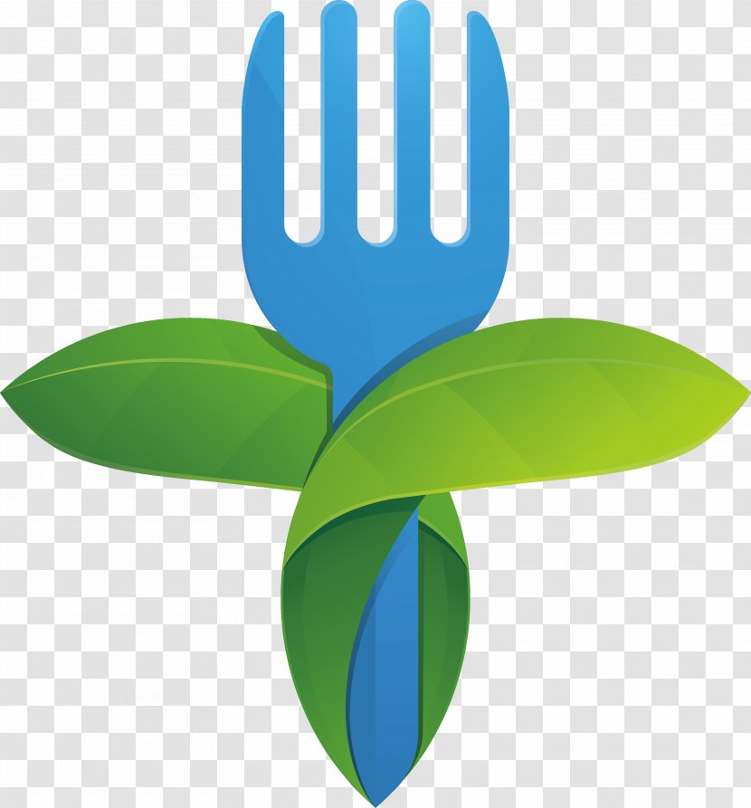 Green Fork Designer - Food - Dining Meal Material Design Transparent PNG