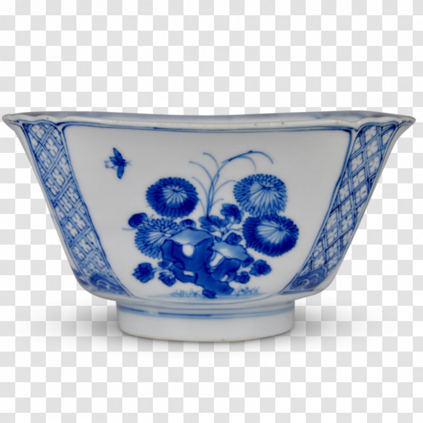 Blue And White Pottery Ceramic Saucer Vase Bowl - Porcelain Plate Transparent PNG