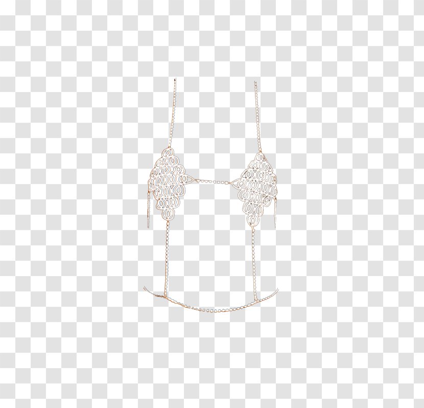 Earring Silver Neck - Hanging Chain Transparent PNG