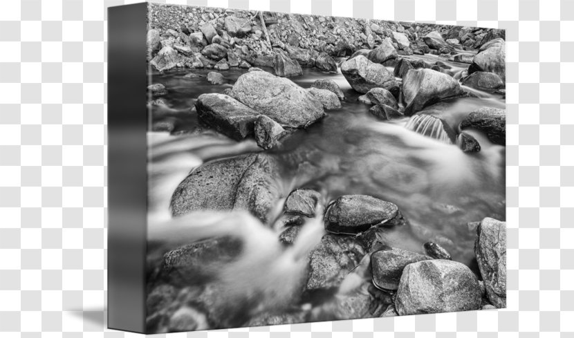 Black And White Water Resources Stock Photography Mountain - Monochrome - Stream Transparent PNG