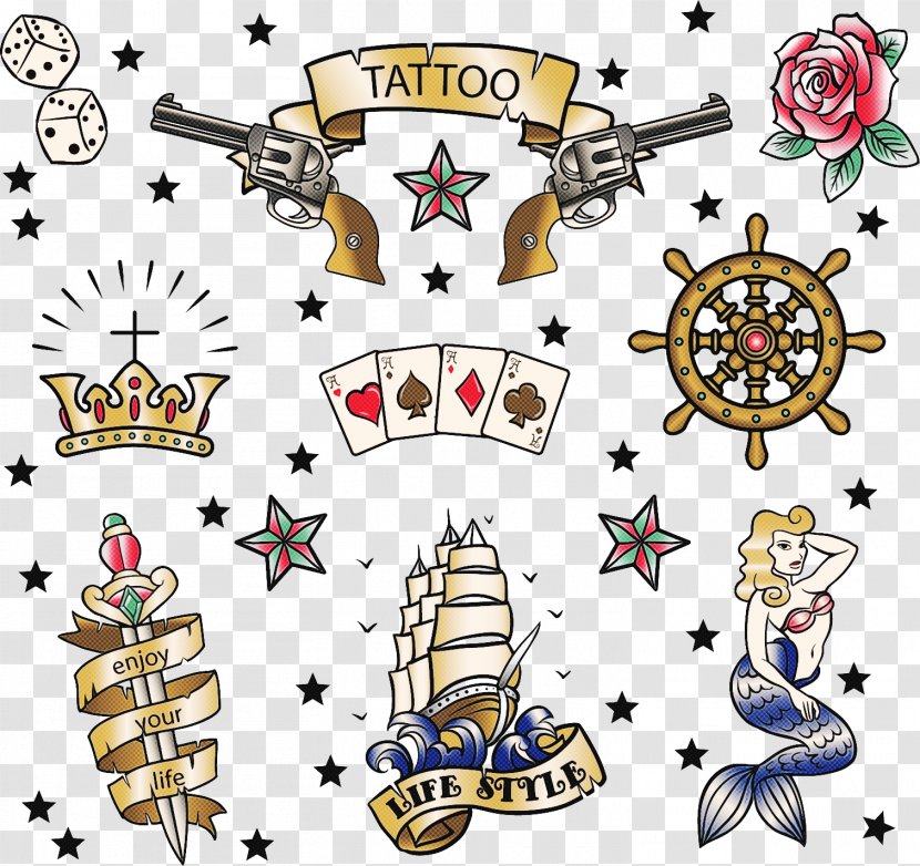 Old School Tattoos - Tattoo Artist - Crest Sailor Jerry Transparent PNG