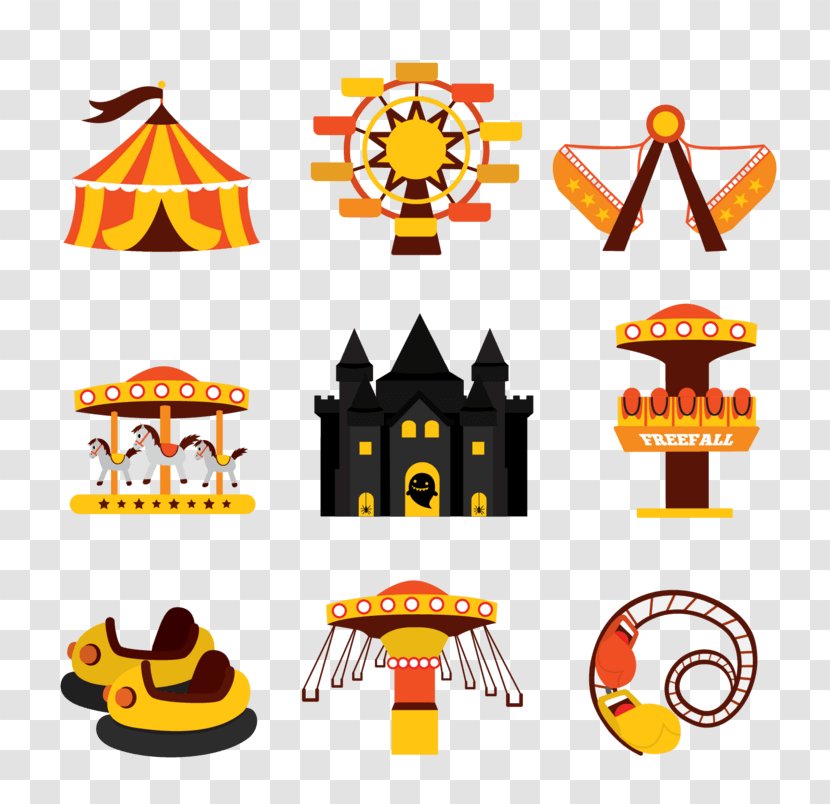 Amusement Park Vector Graphics Carousel Party - Circus - Amenities Design Element Transparent PNG