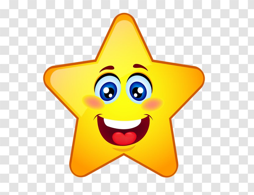 Star Thumb Signal Clip Art - Happiness - Pentagram Cartoon Face Transparent PNG