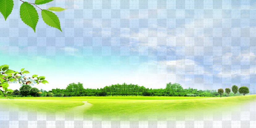 Download Icon - Green - Spring Field Transparent PNG