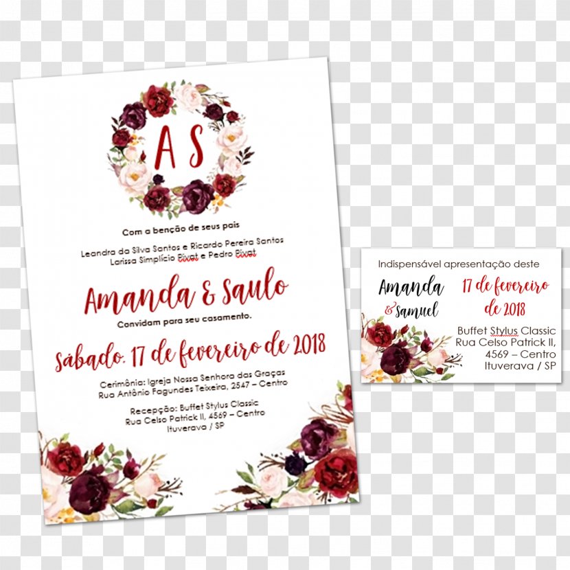 Wedding Save The Date - Marsala Wine - Hawthorn Petal Transparent PNG