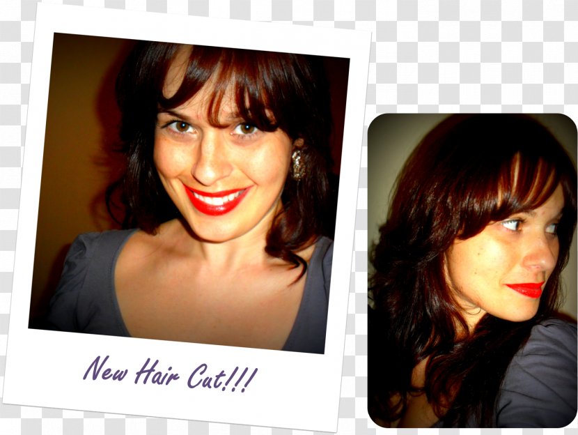 Black Hair Coloring Bangs Makeover - Silhouette Transparent PNG