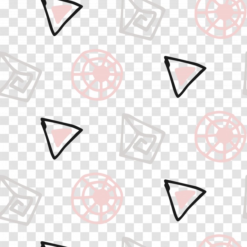 Triangle Pattern - Text - Free Buckle,lovely,background Transparent PNG