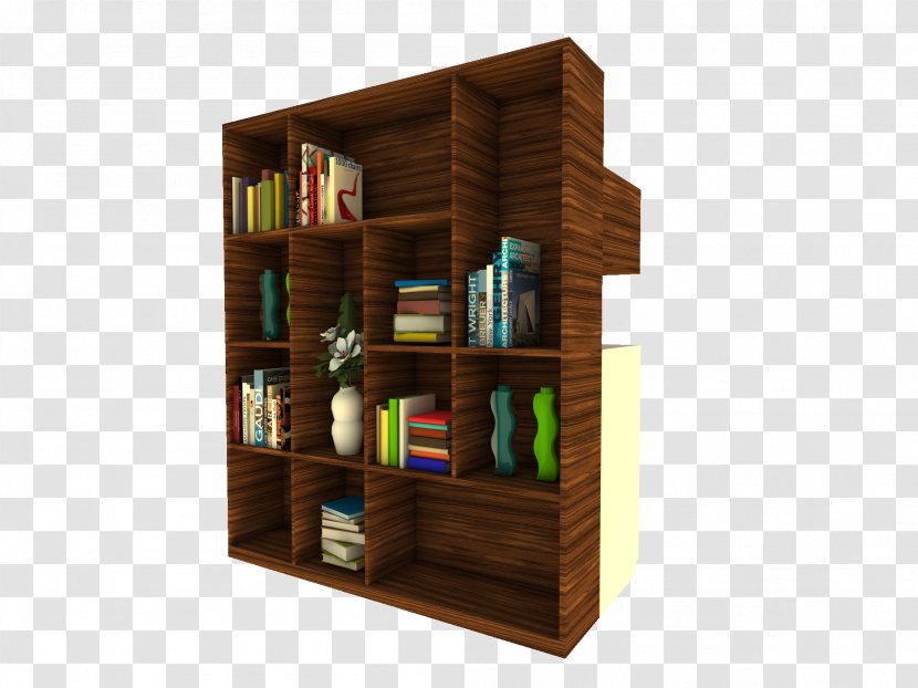 Shelf Bookcase Tableware Living Room - Wood - Store Transparent PNG