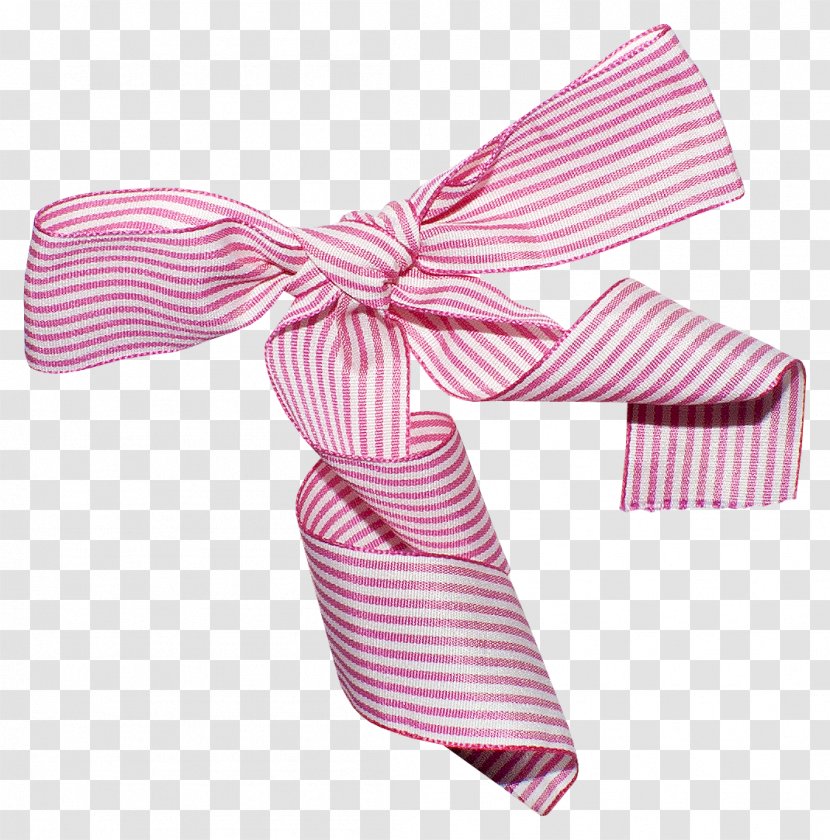 Bow Tie Ribbon Pink M - Necktie Transparent PNG